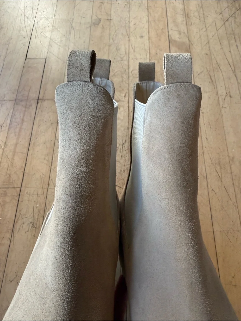 FREDA SALVADOR Brooke Rain Resistant Mink Suede Boot Lug Sole Pull On Ankle US 7 - Picture 6 of 10